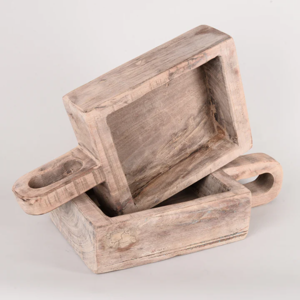 Square Tray with Handle / Natural