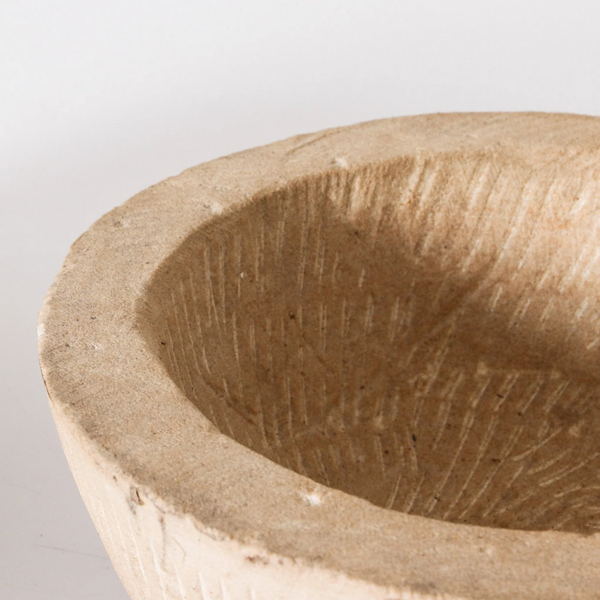 Vintage Indian Stone Bowl / Natural Wax