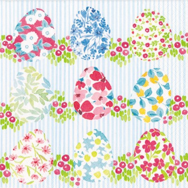 Lunch Napkins / Floral Easter Eggs Home Goods Hardware