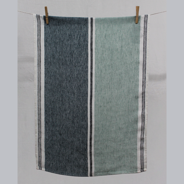 Trevise Linen Tea Towel / Celadon