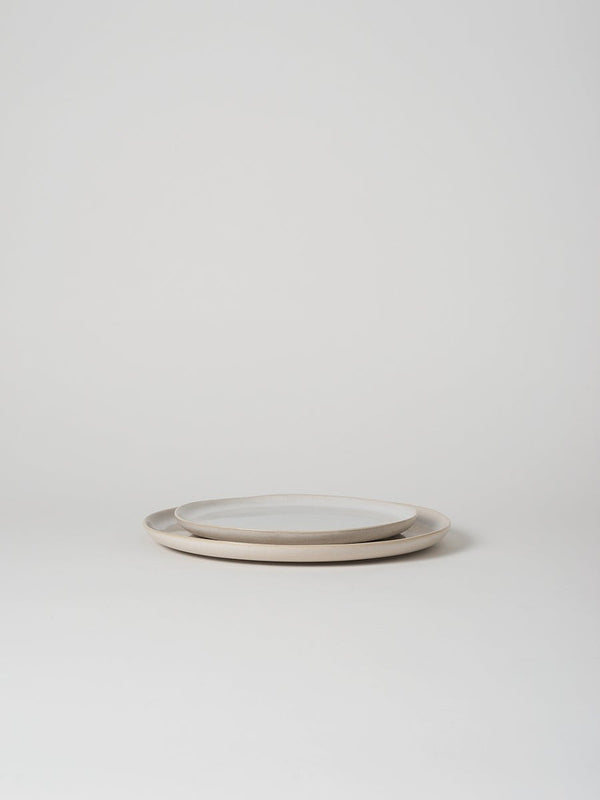 Finch Side Plate White & Natural