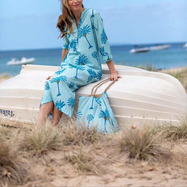 Los Cabos Jute Bag / Blues