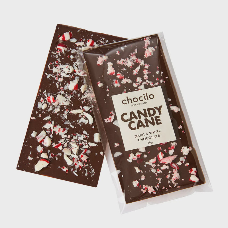 Candy Cane Dark Chocolate Block / 70g