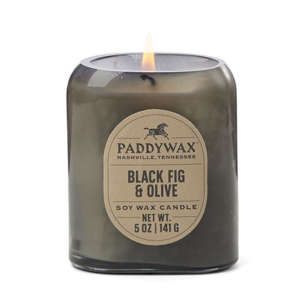 Vista Glass Candle Black 5oz / Black Fig + Olive