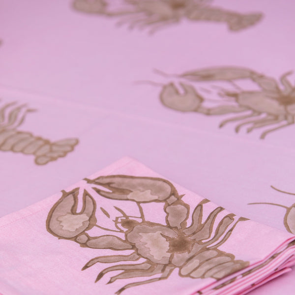 Big Lobster Round Tablecloth / Hibiscus + Coco