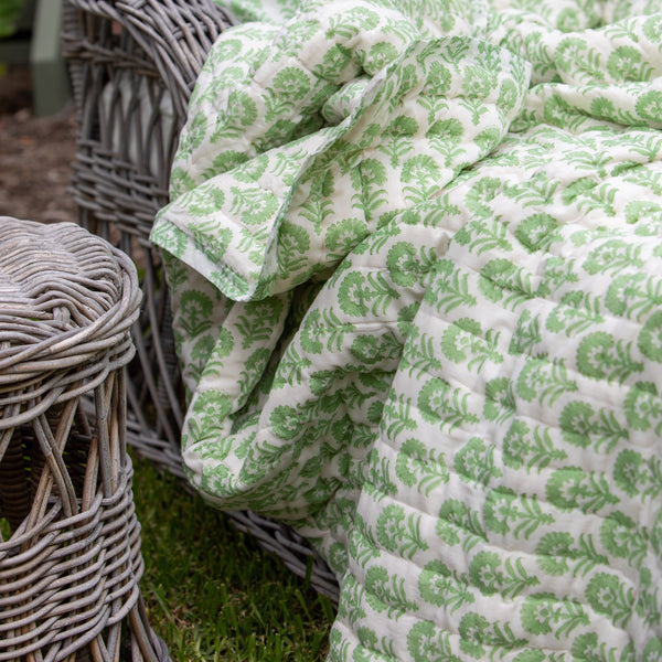 Sunflower Euro Pillowcase / Celadon