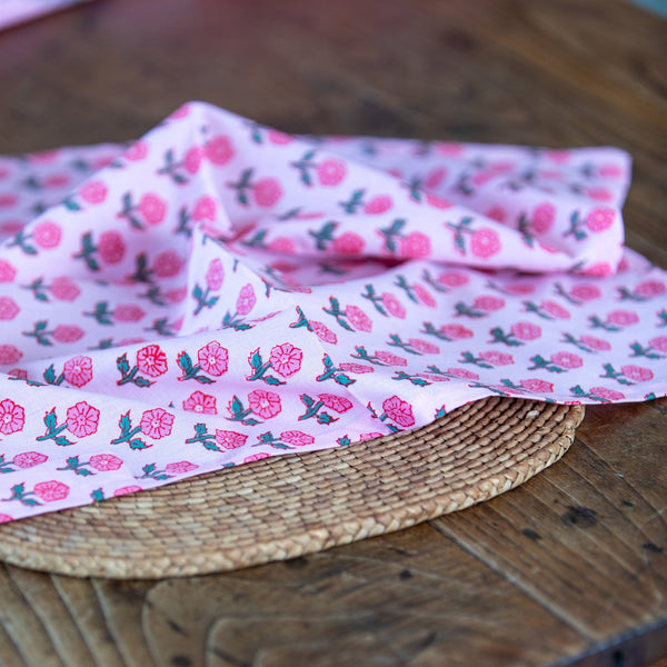 Small Marigold Napkin Set 4 / White Multi