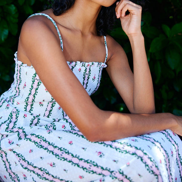 Molly Dress / Antique Rose Stripe