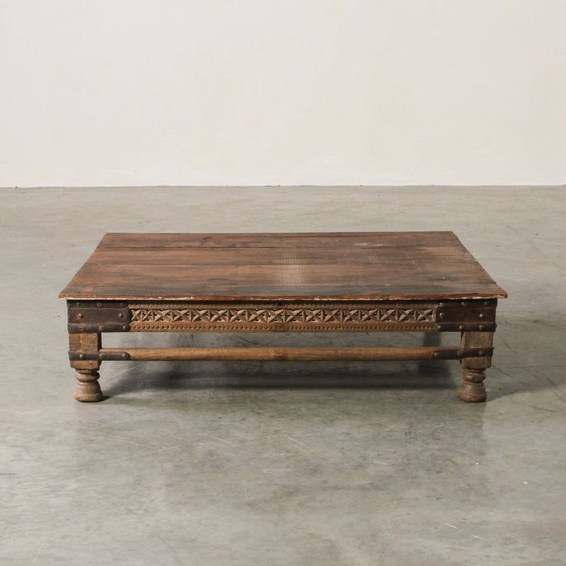 Vintage Indian Wooden Bajot