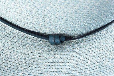 Borsalino Hat w Leather Strap / Celeste