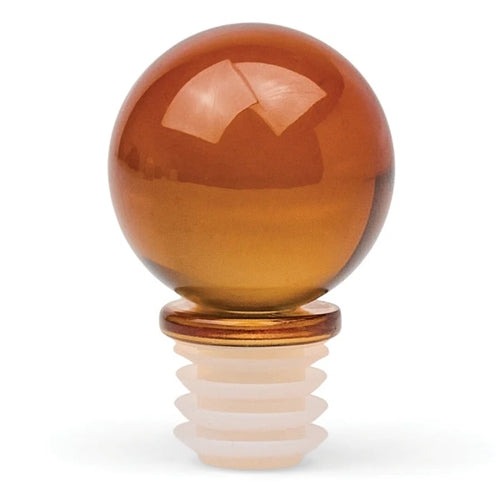 The Moony Glass Bottle Stopper / Amber
