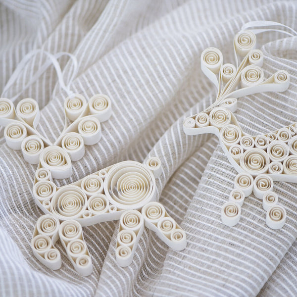 Quilling Reindeer Duo / Off White