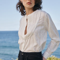 Pia Blouse / Silver Stripe