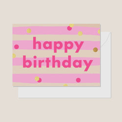 Birthday Card / Confetti Pink
