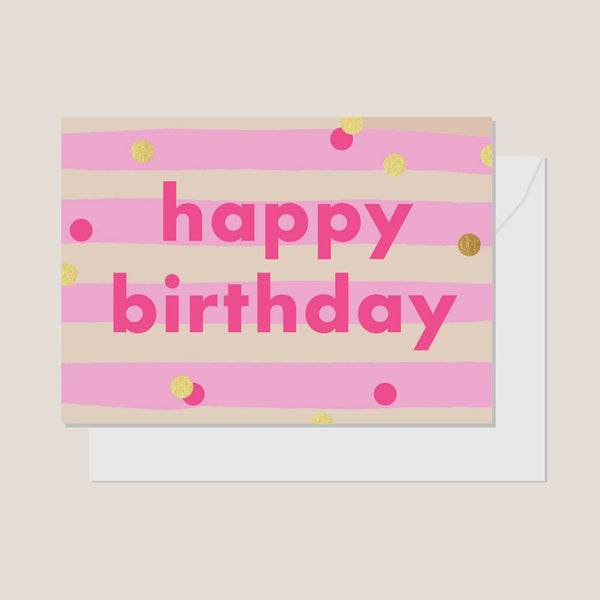 Birthday Card / Confetti Pink