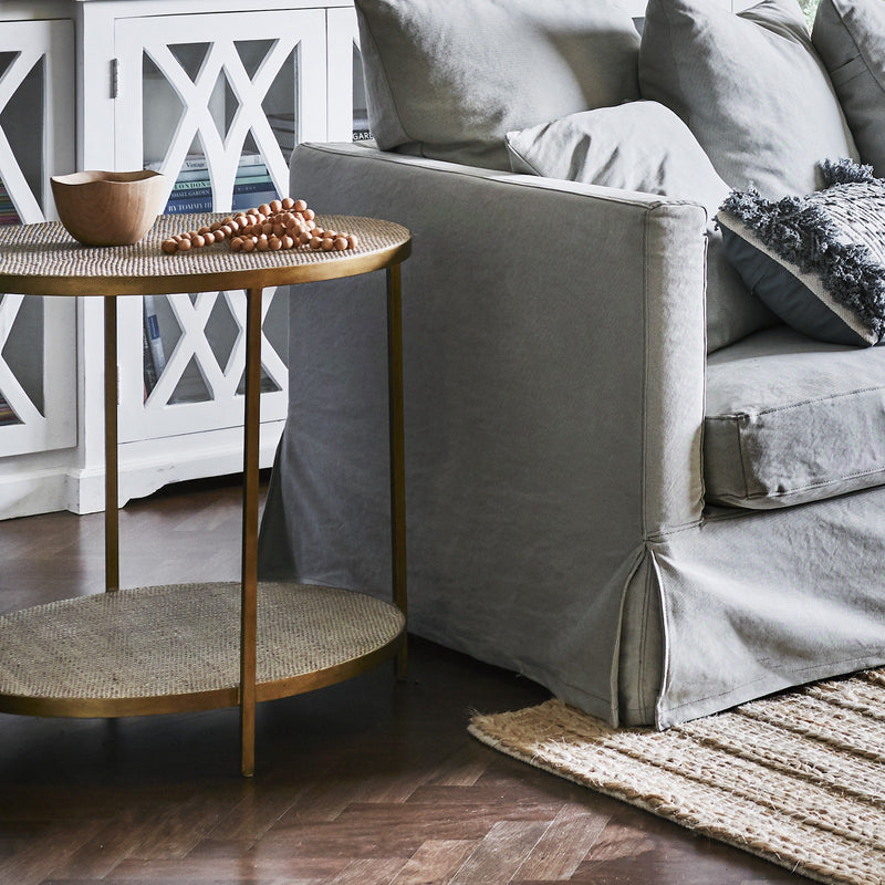 Manhattan Round Lamp Table / Gold