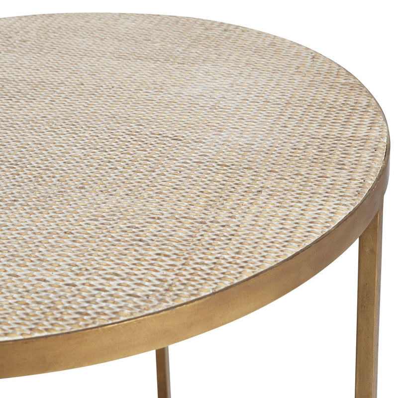 Manhattan Round Lamp Table / Gold
