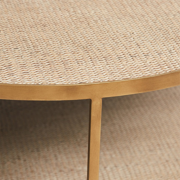 Manhattan Round Coffee Table / Gold