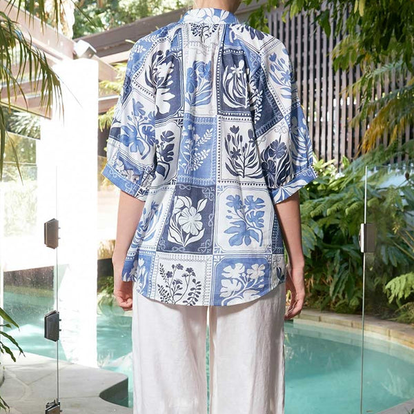 Taylor Botanical Blouse / Denim