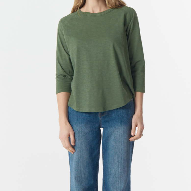 3/4 Raglan Sleeve Tee / Fairway Green