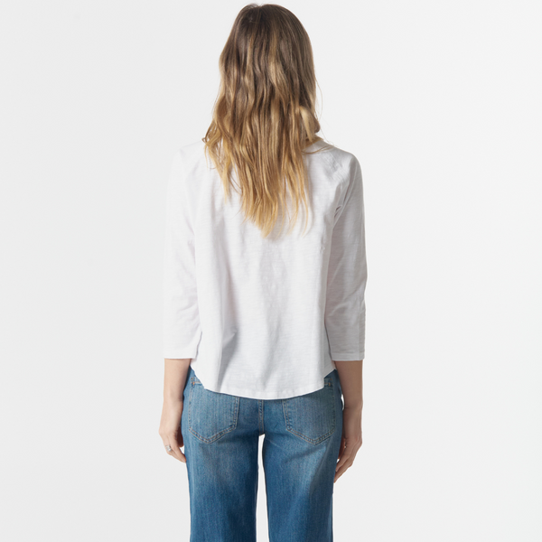 3/4 Raglan Sleeve Tee / White
