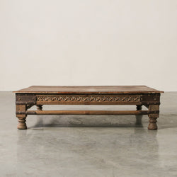 Vintage Indian Wooden Bajot