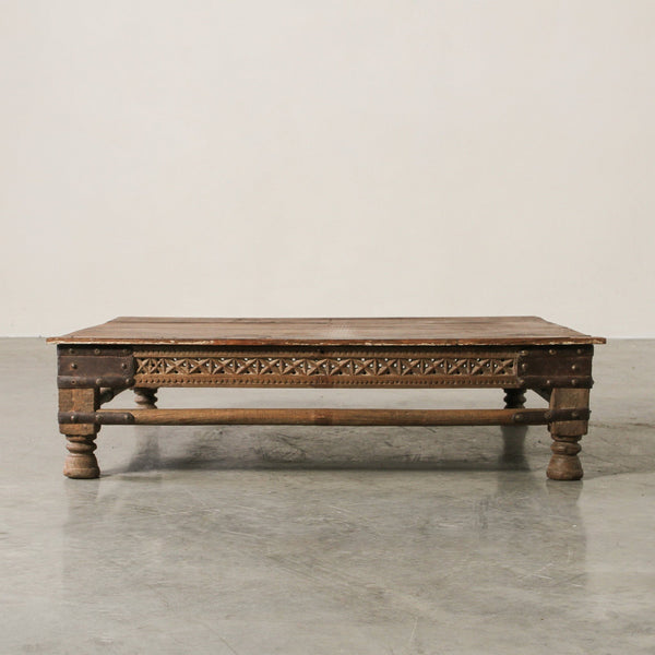 Vintage Indian Wooden Bajot