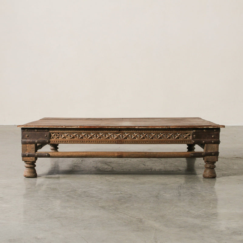 Vintage Indian Wooden Bajot