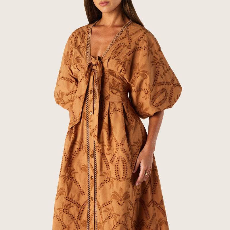 Alicia Midi Dress / Nutshell