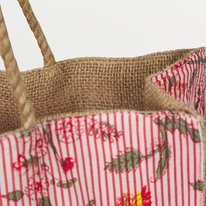 Flora Jute Bag / Red