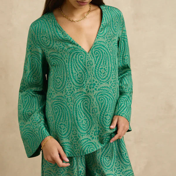 Anvi Top / Paisley Green
