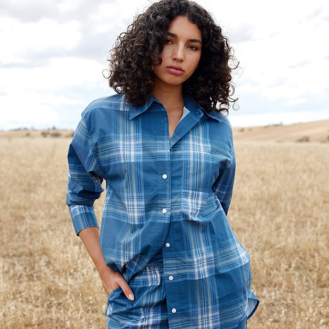 Buddy Shirt / Indigo Plaid