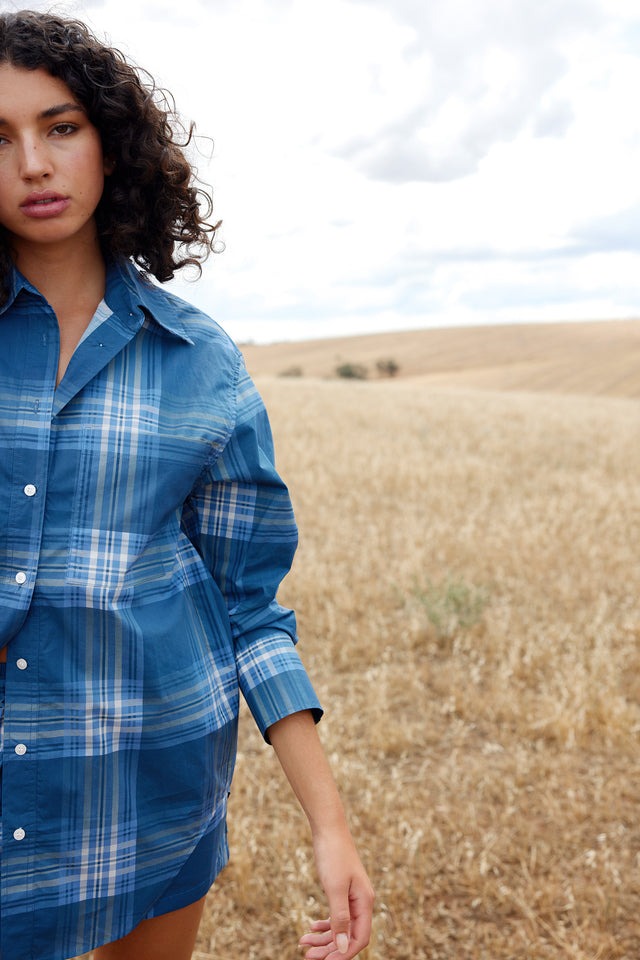 Buddy Shirt / Indigo Plaid
