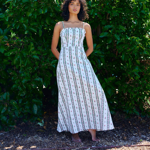Molly Dress / Antique Rose Stripe