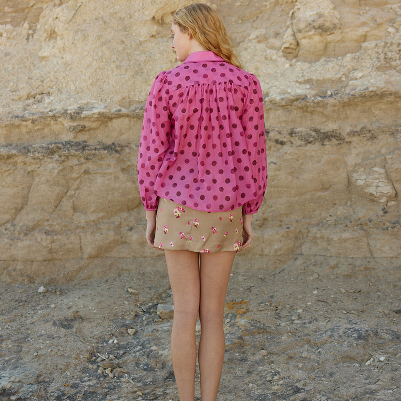 Vivian Blouse / Orchid Dot