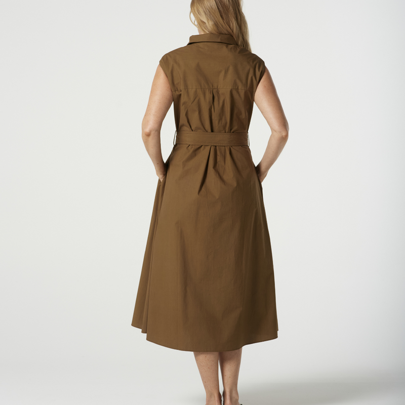 A Line Sleeveless Dress / Otter