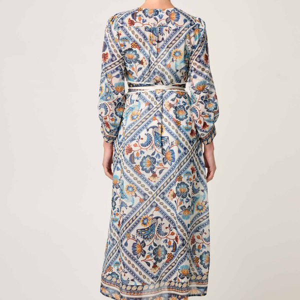 Alexis Contrast Trim Midi Dress / Petinos Floros
