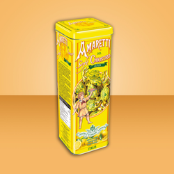 Lazzaroni Amaretti Lemon Tower Tin / 75g