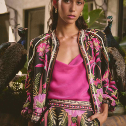 Arabella Reversible Jacket / Anthos Lotos + Black