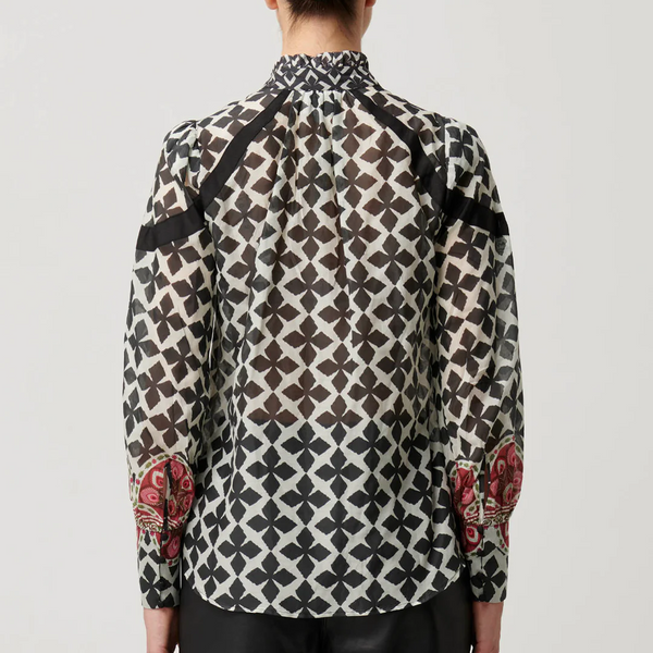 Astrid Print Panel Shirt / Country Tapestry