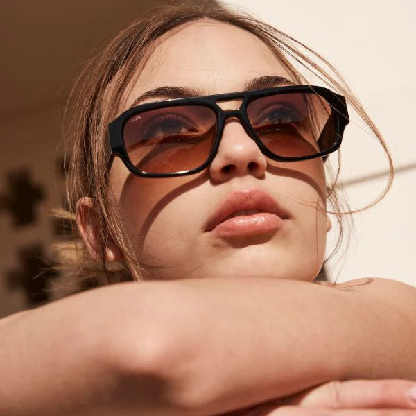 Atlas Sunglasses / Black + Cedar Gradient