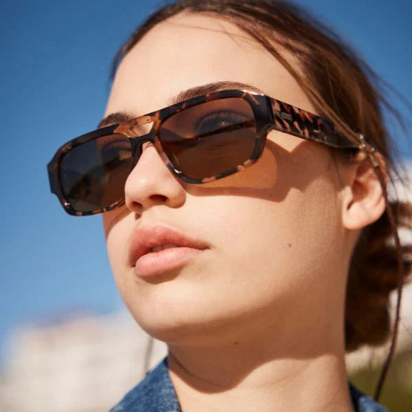 Atlas Sunglasses / Pebble Tort + Brown Polarised