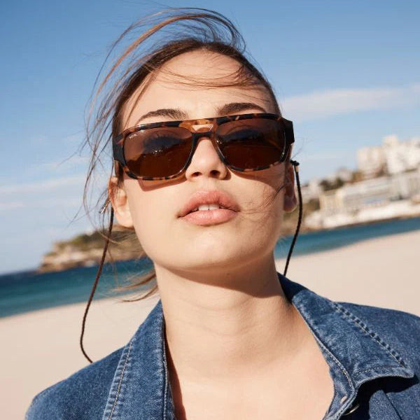 Atlas Sunglasses / Pebble Tort + Brown Polarised