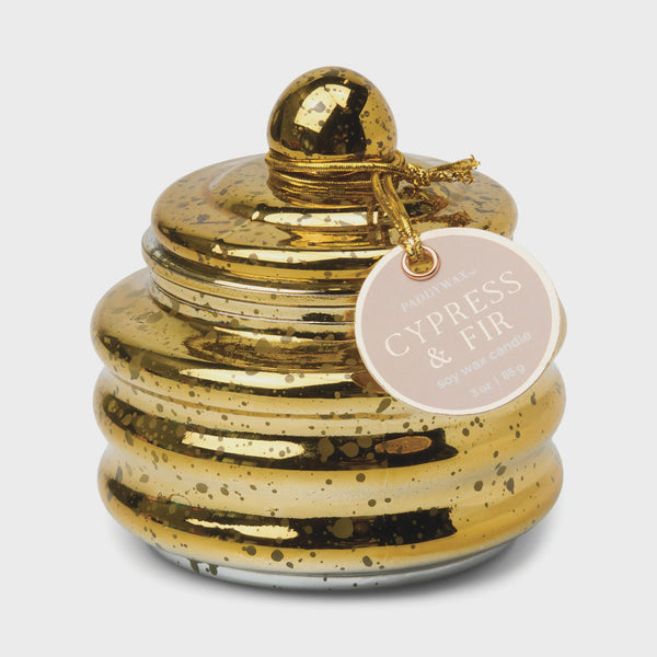 Beam Gold Mercury Candle / Cypress + Fir