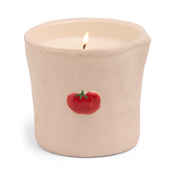 Embossed Ceramic Candle / Heirloom Tomato
