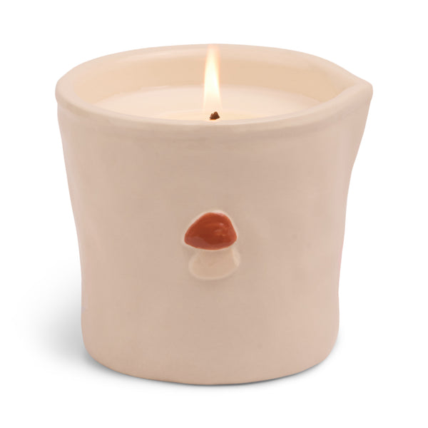 Embossed Ceramic Candle / Wild Mushroom