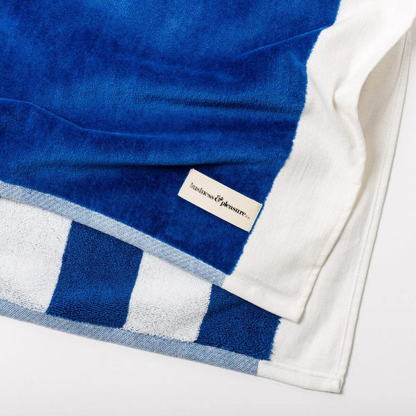 Beach Towel / Crew Mediterranean Blue Stripe