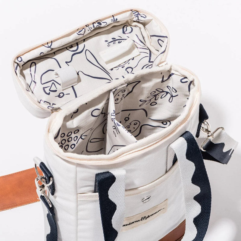 Wine Cooler Tote Bag / Rivie White