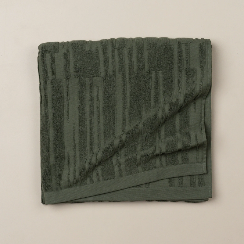 Architectural Bath Towel / Dark Olive