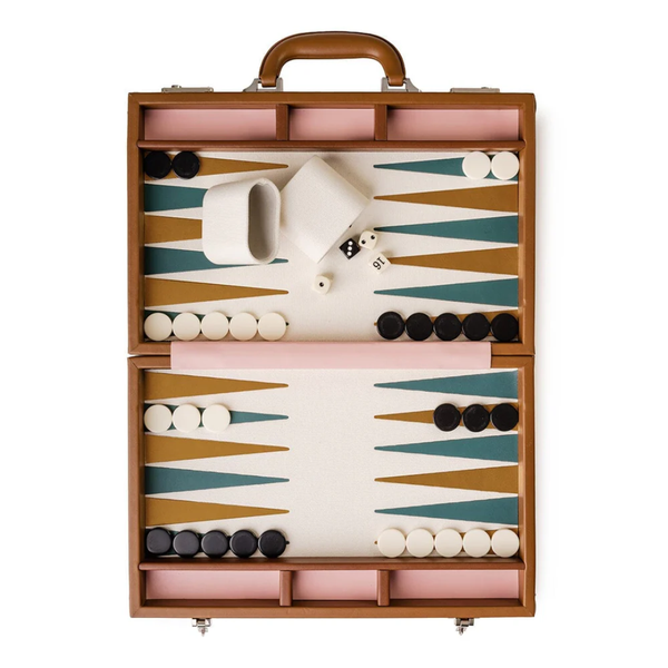 Backgammon Set / Antique White